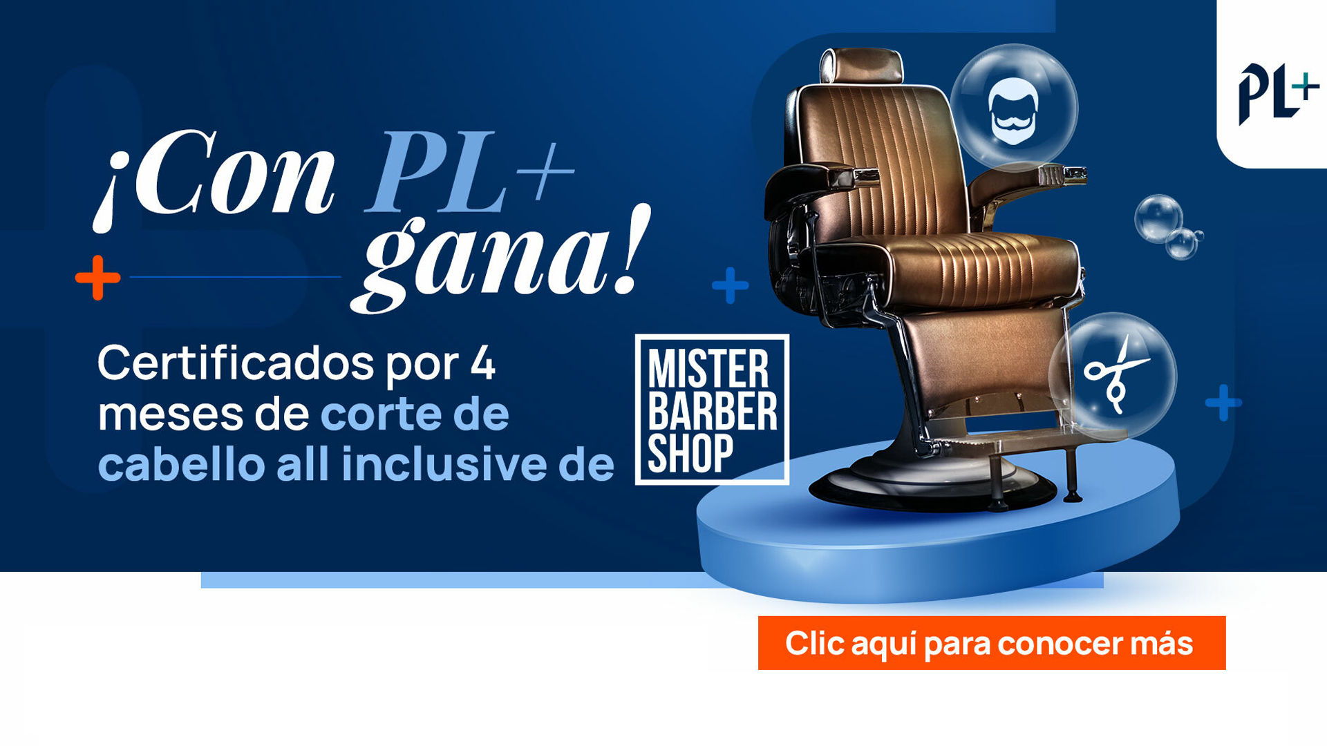 PL+ premia a sus suscriptores digitales activos con certificado por Q1,000 en Mister Barber Shop