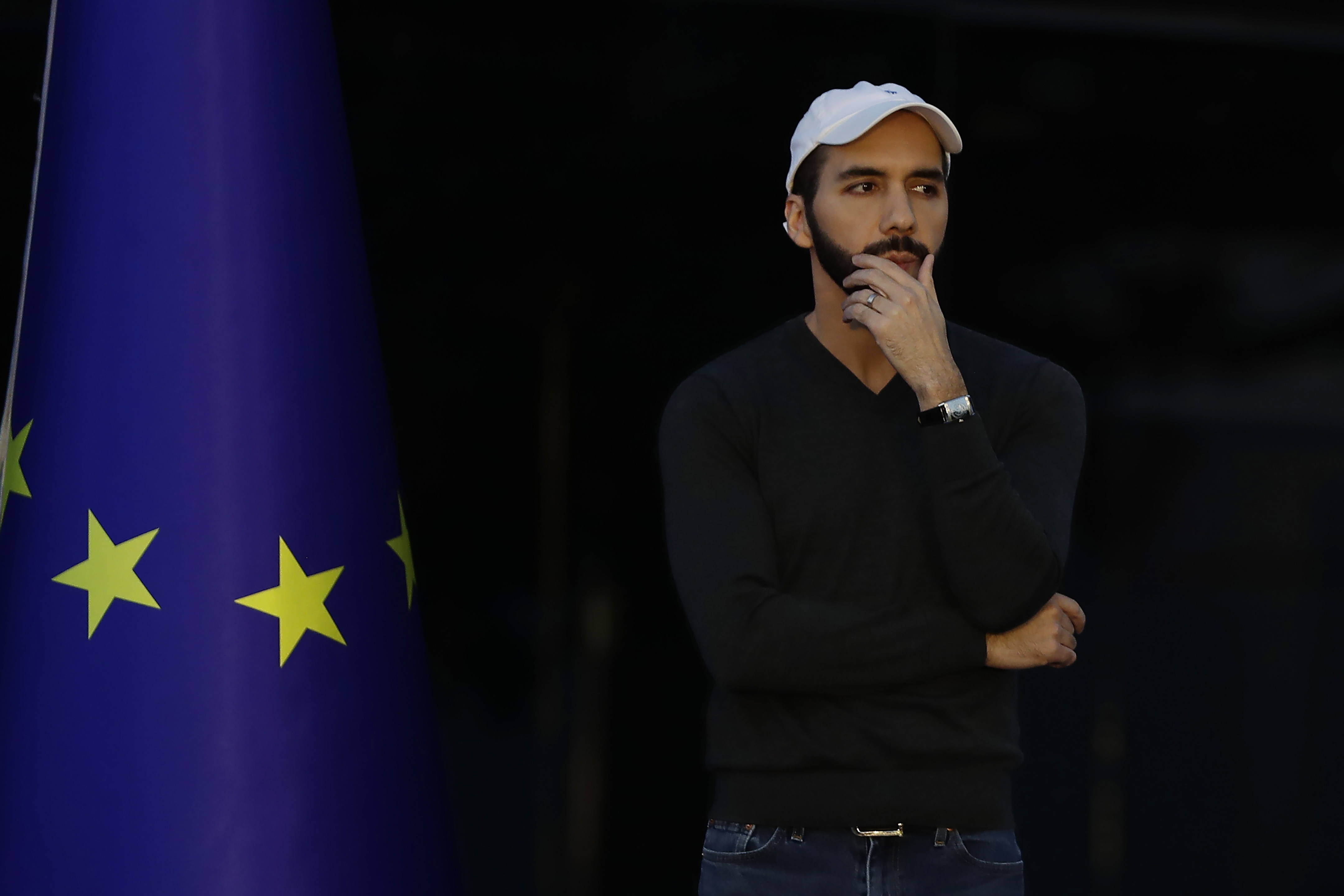 Presidente de El Salvador, Nayib Bukele, asiste a un evento oficial el 17 de enero de 2023. (Foto Prensa Libre: EFE)