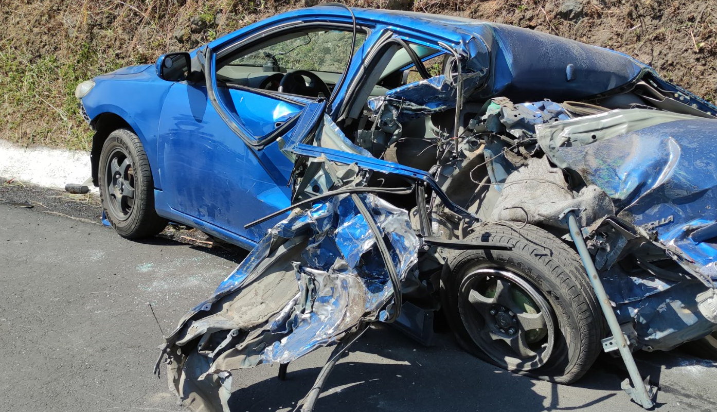 Accidente en el km 54 de la Autopista Palín-Escuintla. 