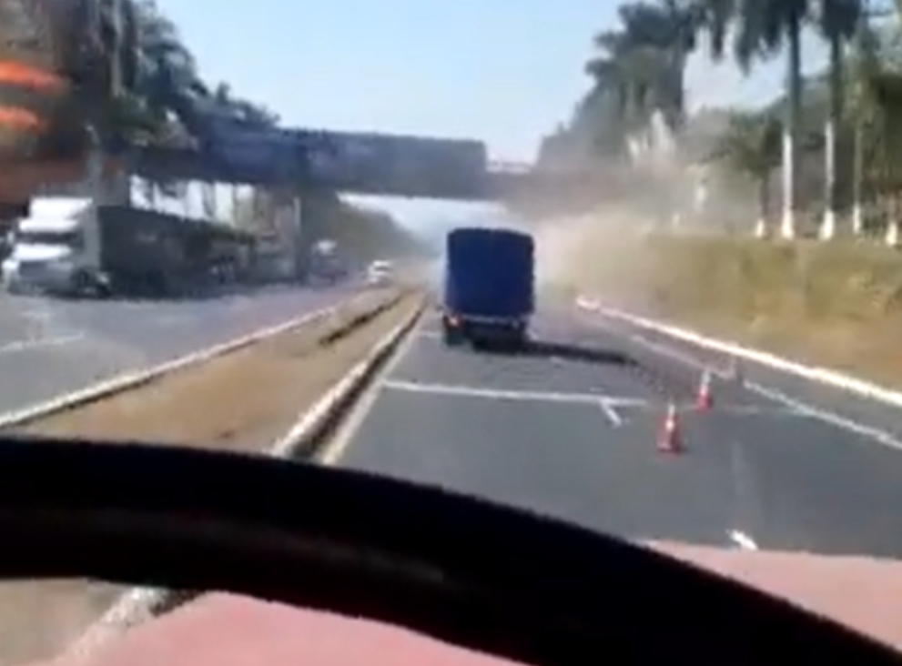 “Se quedó sin frenos”: video muestra los segundos posteriores a accidente de camión cisterna en la Autopista Palín-Escuintla