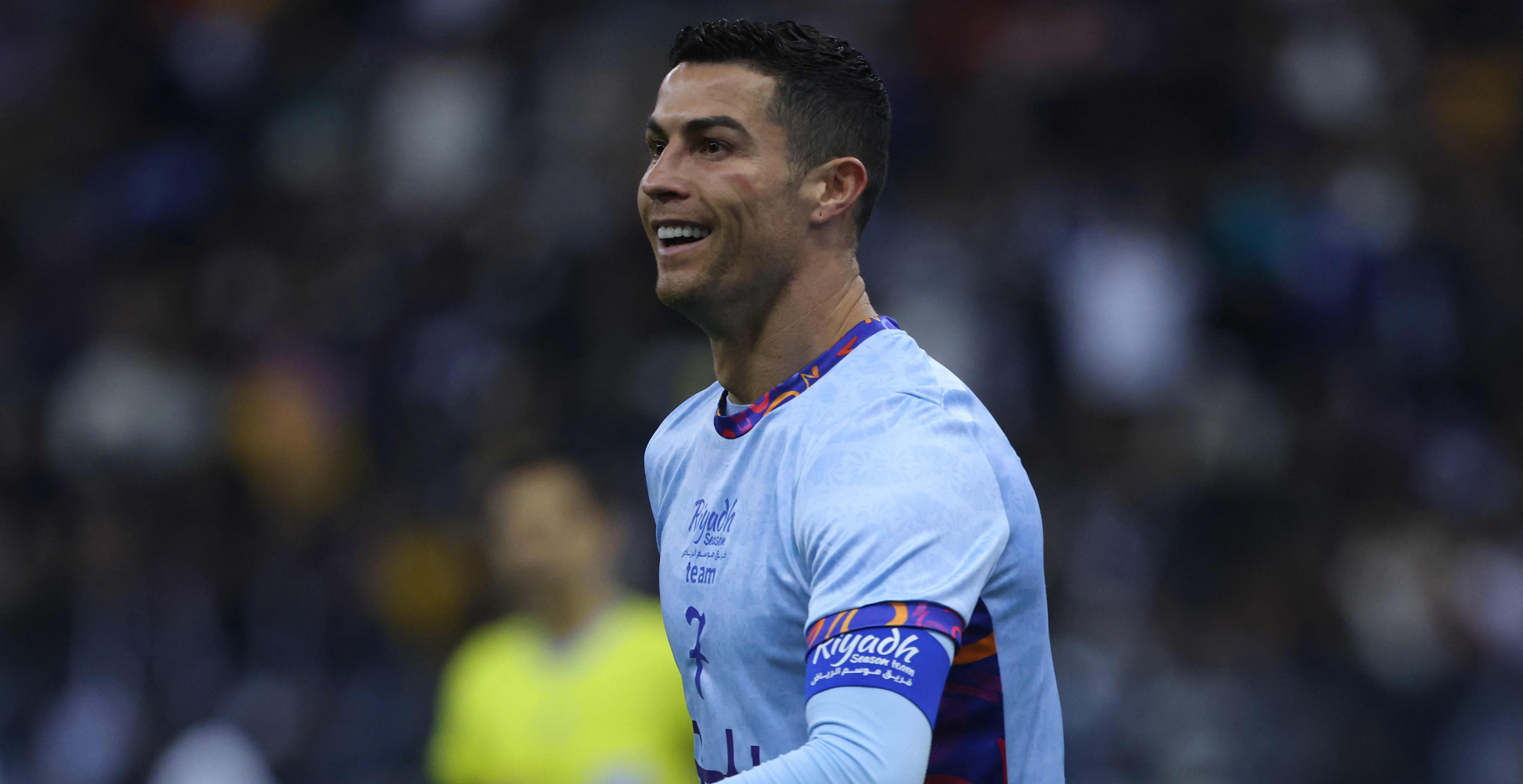 El delantero Cristiano Ronaldo será capitán con el Al Nassr en su primer partido en la liga de Arabia. Foto Prensa Libre (AFP)