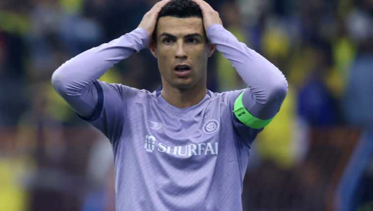  Cristiano Ronaldo  sufre su primer traspié con su nuevo equipo. (Foto Prensa Libre: AFP)