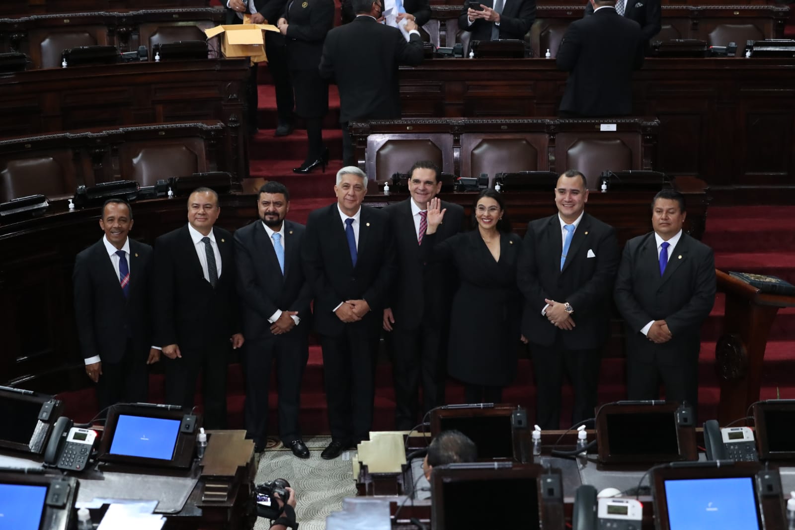 Integrantes de la Junta Directiva del Congreso para el periodo 2023 – 2024 toman posesión de cargos. (Foto Prensa Libre: E. Vargas)