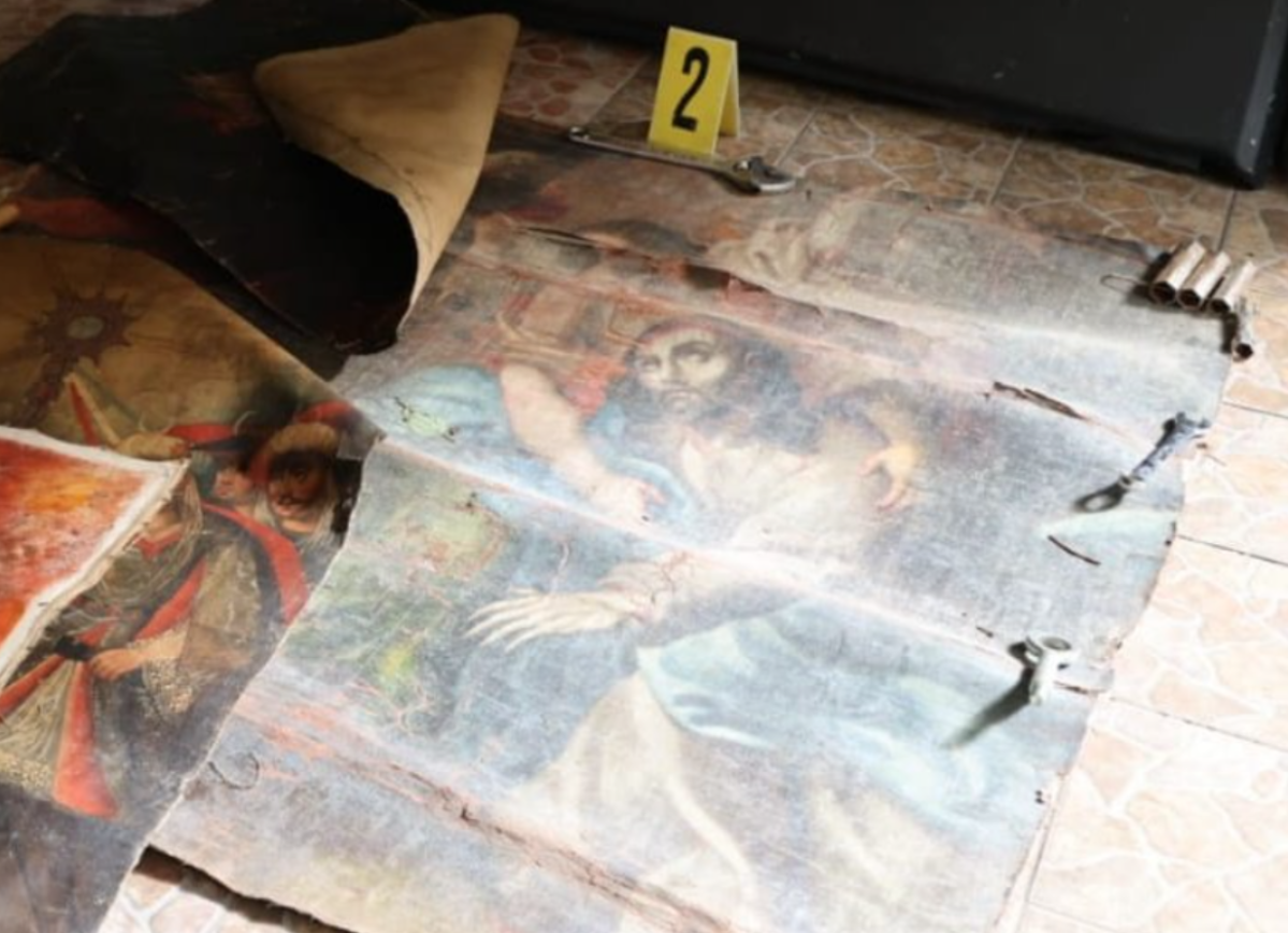 Pintura hallada en operativos por robos en casas podría ser “La Oración en el Huerto” robada en Antigua Guatemala en 2014