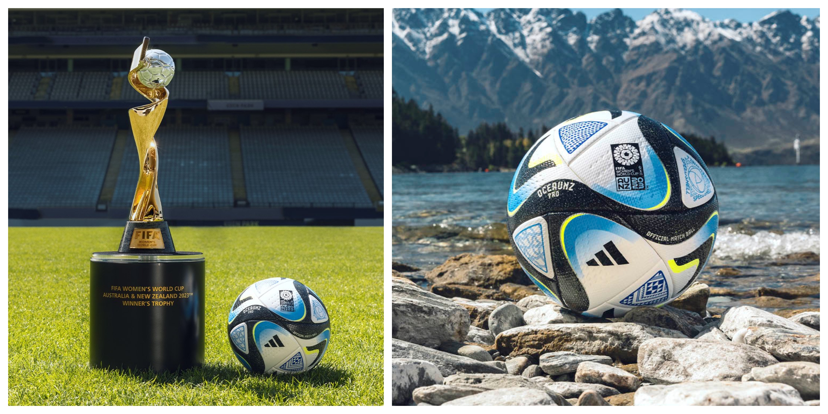 Oceaunz, el balón que se utilizará en el Mundial femenino 2023. (Foto Prensa Libre: Adidas)