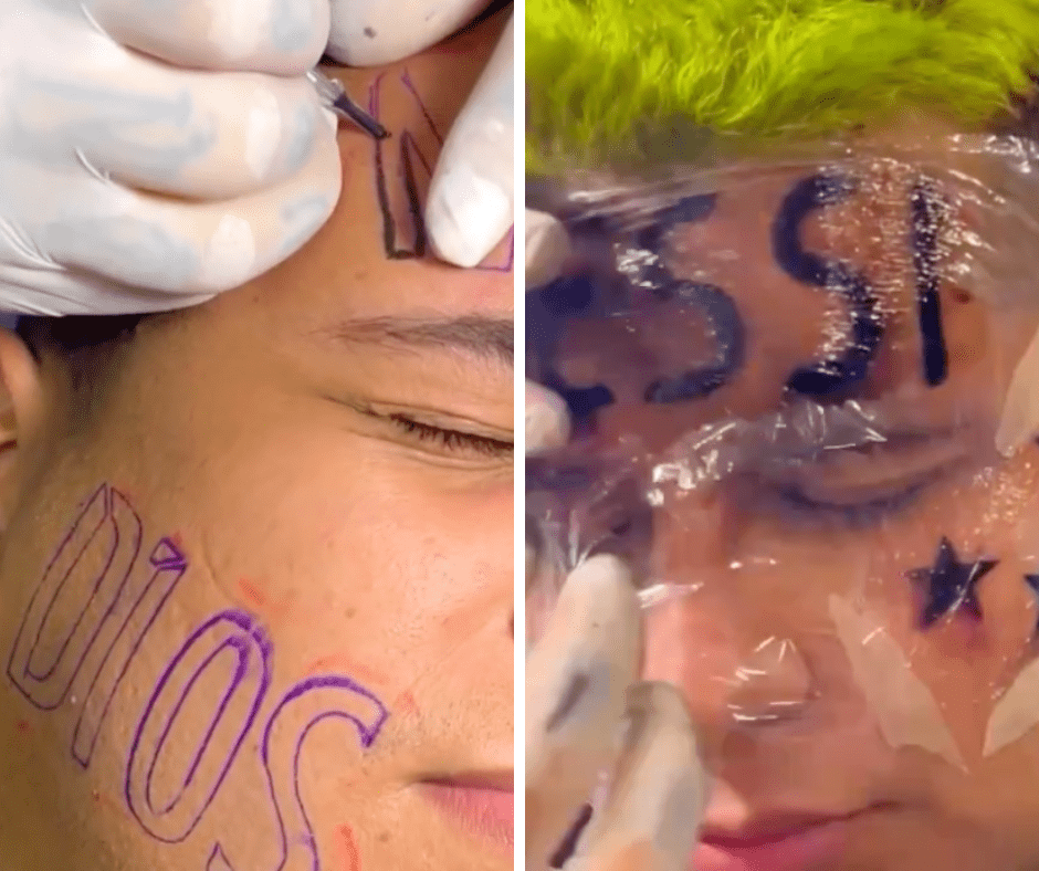 El influencer de los tatuajes de “Messi” y “D10s” en el rostro admitió que eran falsos
