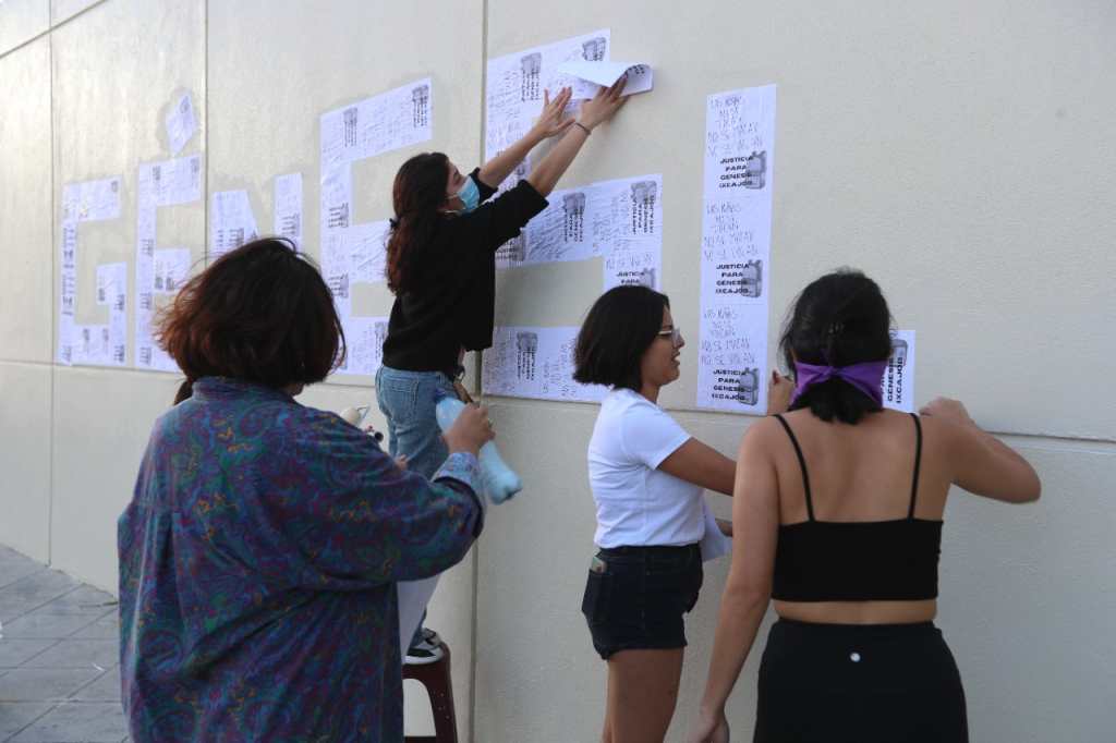 Caso Génesis Ixcajop: Jóvenes universitarios hacen manifestación para exigir justicia por la muerte de niña asesinada en Peronia