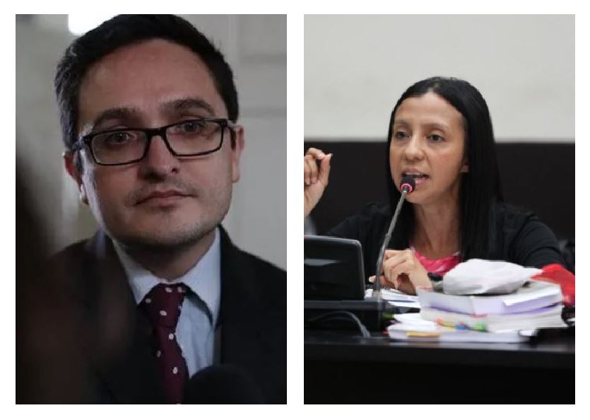 Juan Francisco Sandoval Alfaro, exjefe de la Feci, y Leily Indira Santizo Rodas, exmandataria de la Cicig. (Foto Prensa Libre: HemerotecaPL)