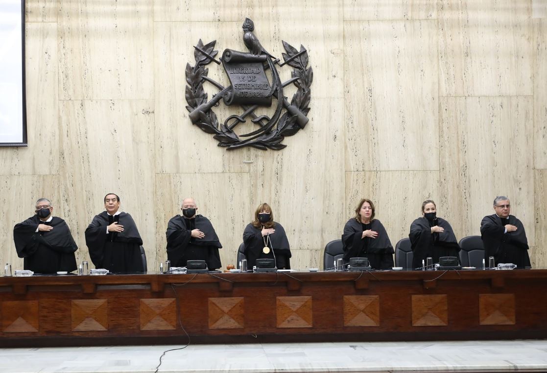 Pleno de magistrados de la Corte Suprema de Justicia de Guatemala. (Foto Prensa Libre: CSJ)