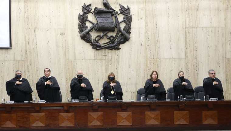 Pleno de magistrados de la Corte Suprema de Justicia de Guatemala. (Foto Prensa Libre: CSJ)