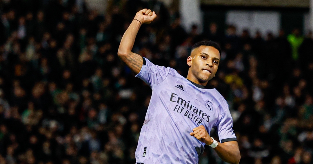 Rodrygo festejó en la Copa del Rey y le dedicó su anotación a Pelé. (Foto Prensa Libre: Real Madrid)