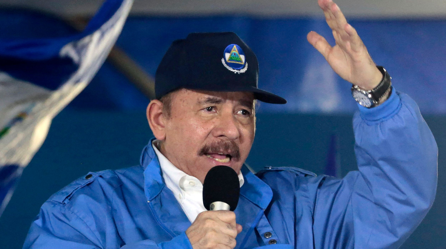 Daniel Ortega, presidente de Nicaragua. (Foto Prensa Libre: AFP)  