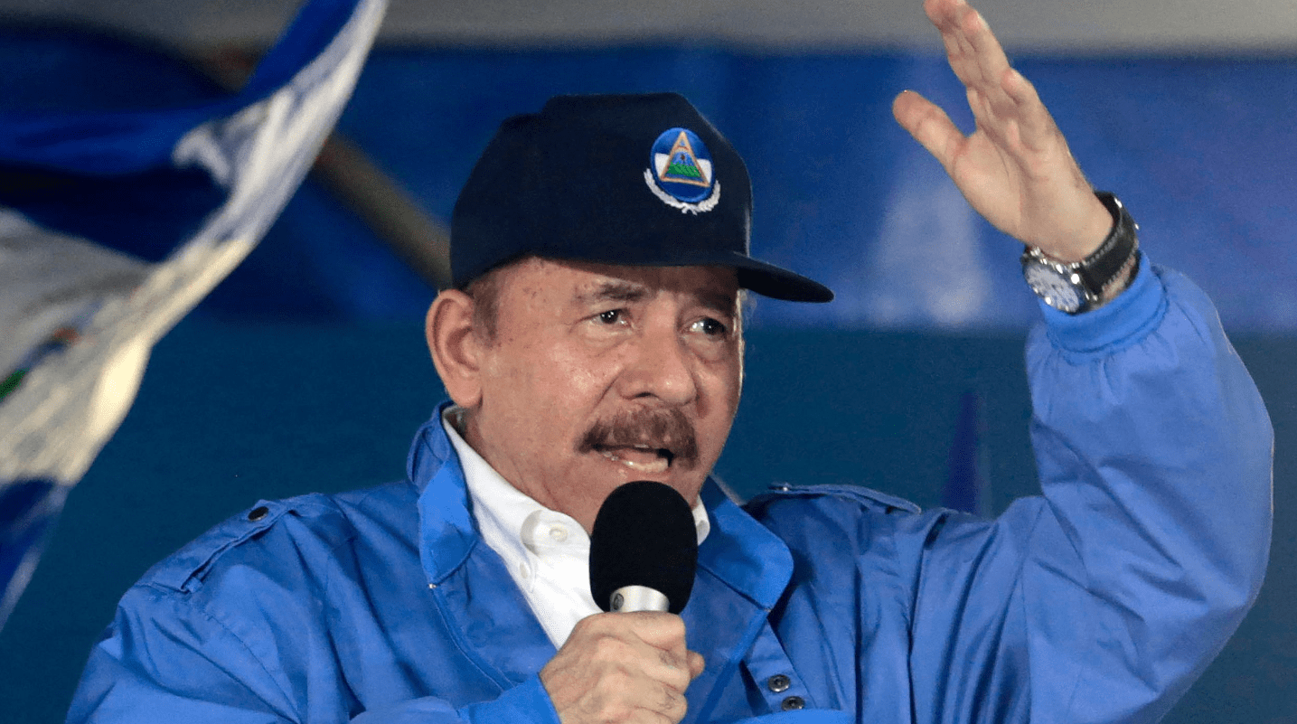 Daniel Ortega, presidente de Nicaragua. (Foto Prensa Libre: AFP)  