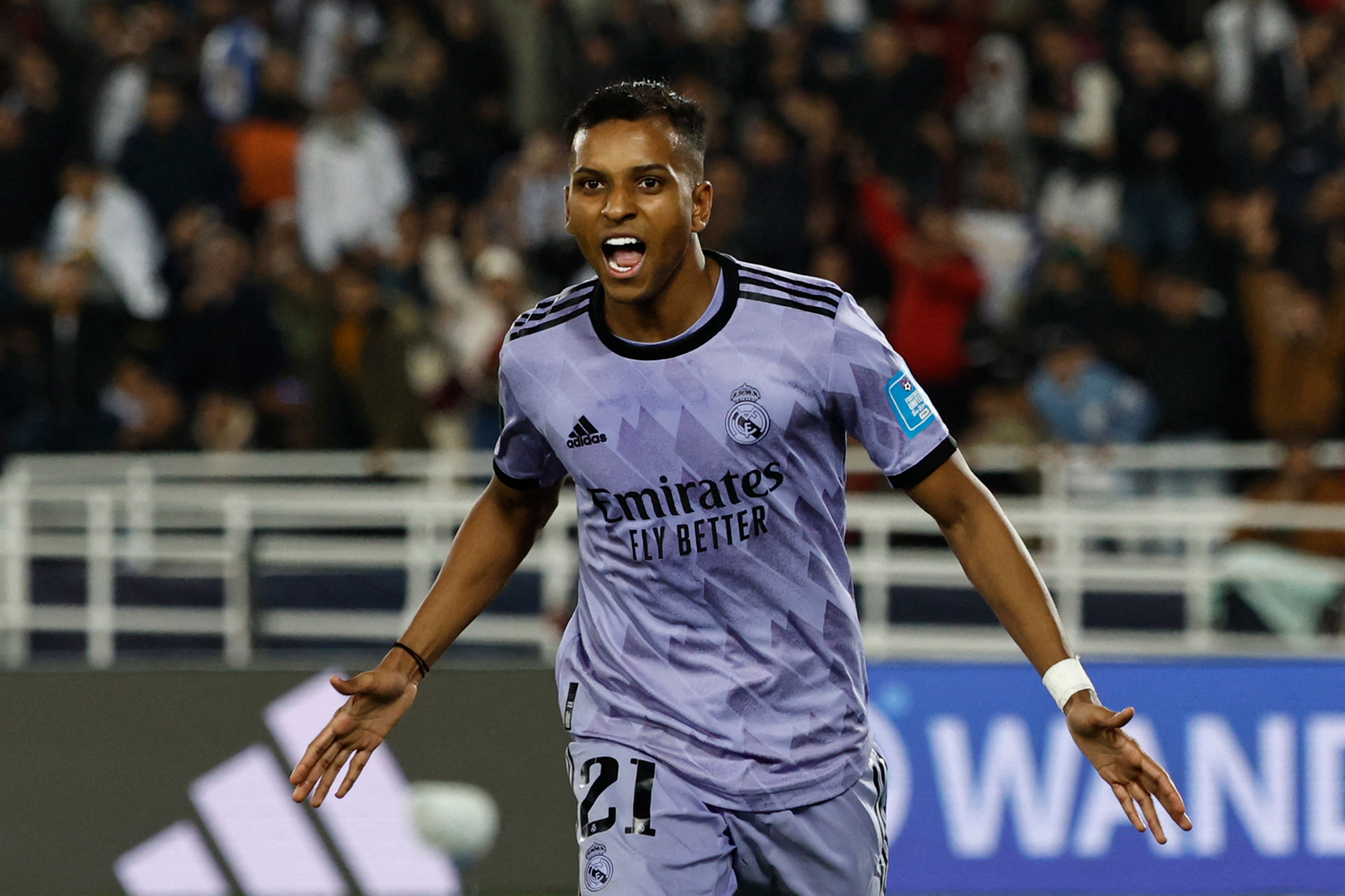 El jugador brasileño del Real Madrid, Rodrygo. (Foto Prensa Libre: AFP)