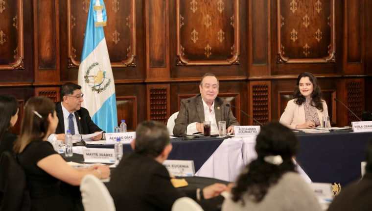 Alejandro Giammattei durante la primera reunión del Codedur de 2023. (Foto Prensa Libre: Gobierno de Guatemala)