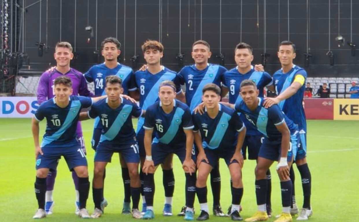 Este fue el once de la Sub 20 de Guatemala que enfrentó a Nueva Zelanda. (Foto Prensa Libre: Fedefut)