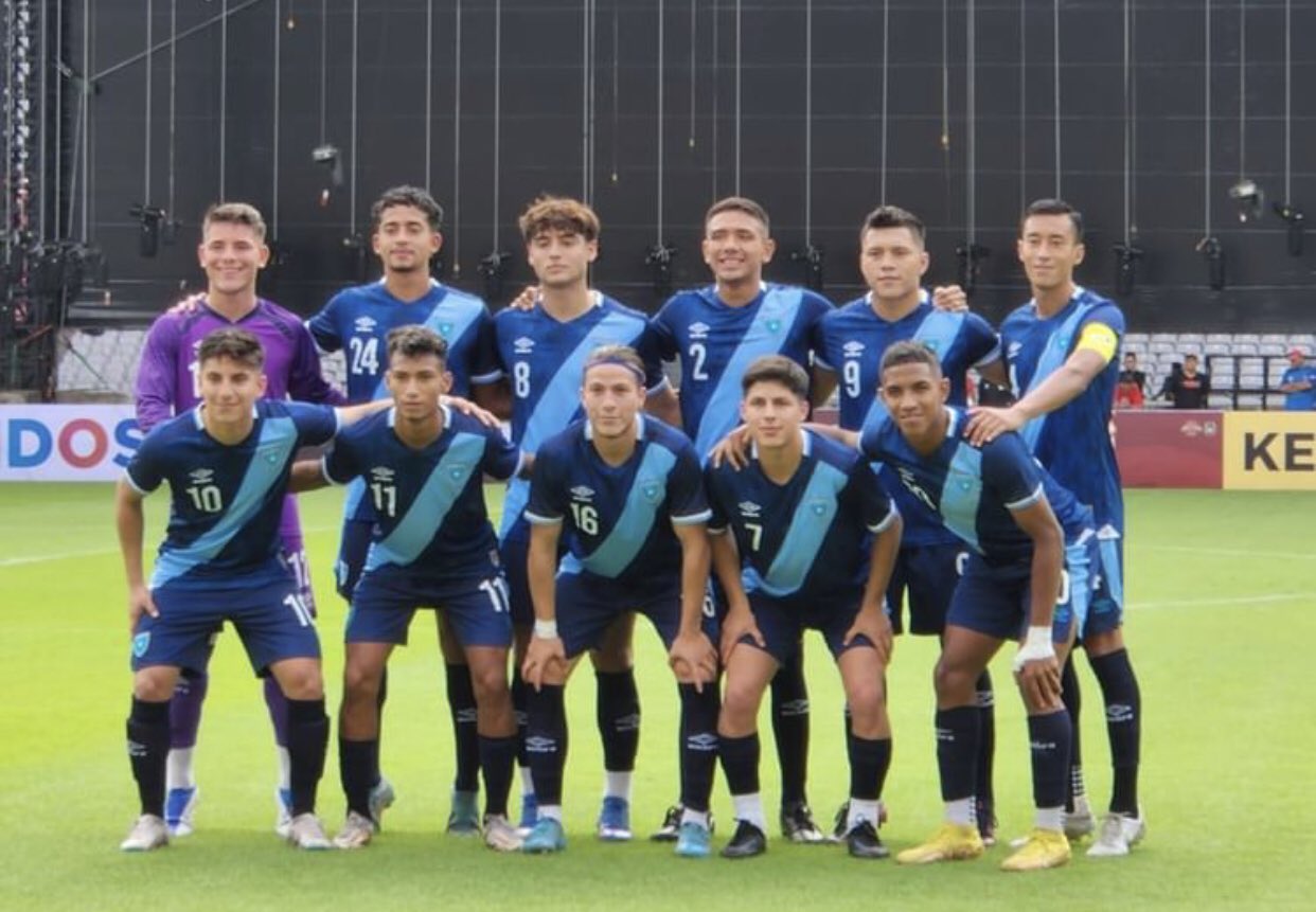 Este fue el once de la Sub 20 de Guatemala que enfrentó a Nueva Zelanda. (Foto Prensa Libre: Fedefut)