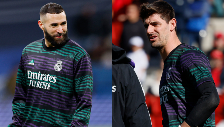 Benzema y Courtois serán las bajas más sensibles que tendrá el Madrid en el Mundial de Clubes. (Foto Prensa Libre: AFP)