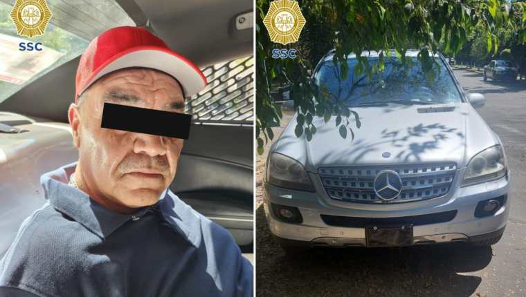 Carlos Caro Quintero fue detenido este lunes cuando fue interceptado al viajar en un auto de lujo. (Foto Prensa Libre: Secretaría de Seguridad Ciudadana de la Ciudad de México)
