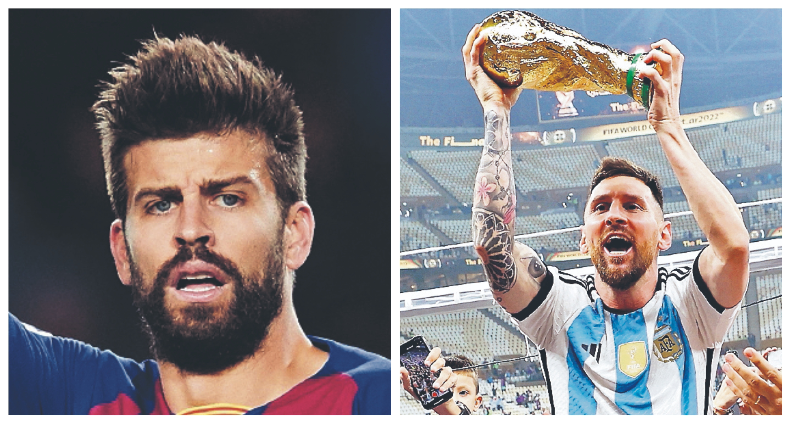 Piqué no ha felicitado a Leo Messi por el Mundial de Qatar. (Foto Prensa Libre: EFE)