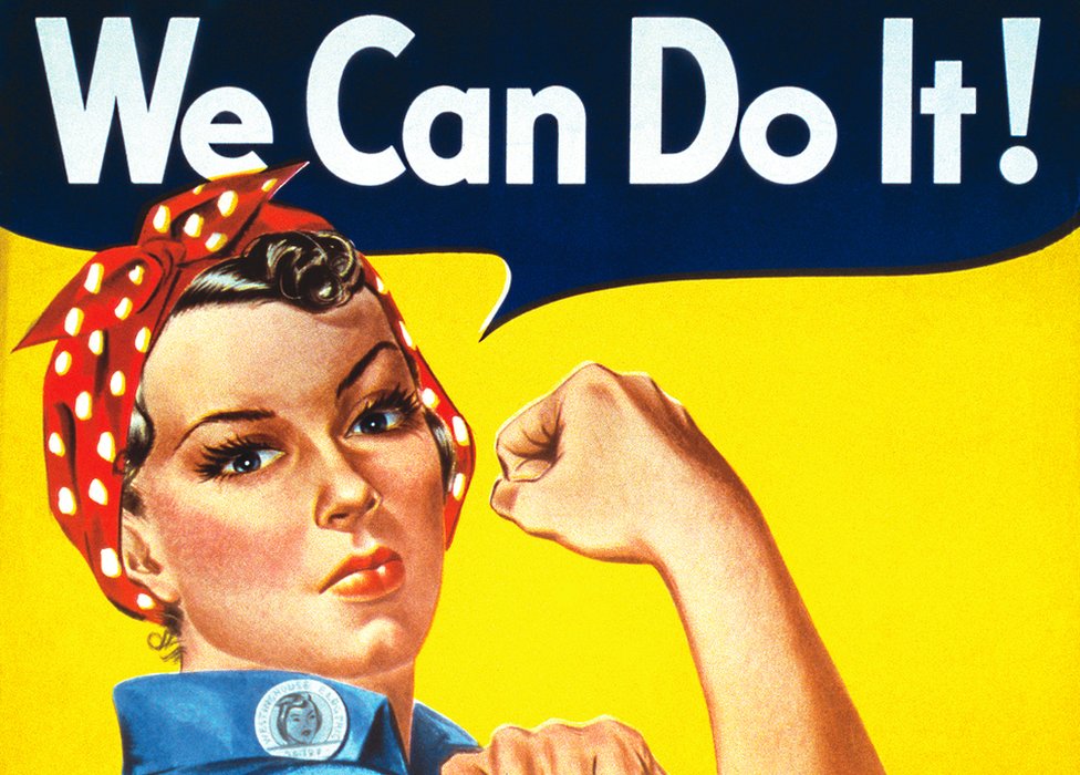 "Rosie, la remachadora" se convirtió en un símbolo de la fortaleza de la mujer durante la Segunda Guerra Mundial y desde entonces ha sido reinterpretada mundialmente como símbolo del empoderamiento femenino.

DOMINIO PÚBLICO.
