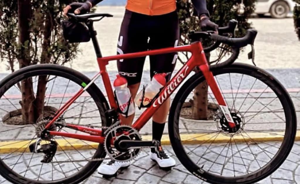 Esta es la bicicleta robada en la zona 4 de la ciudad de Guatemala. (Foto Prensa Libre: Facebook Federación Guatemalteca de Ciclismo)