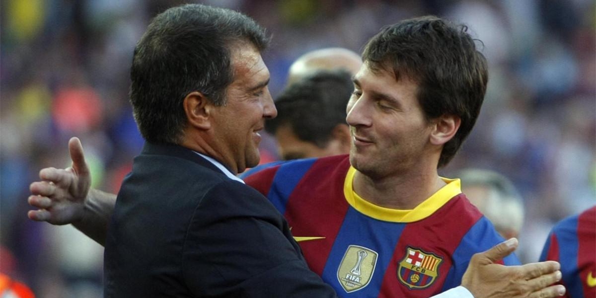 Joan Laporta quiere prepararle algo especial a Messi. (Foto Prensa Libre: Twiter)