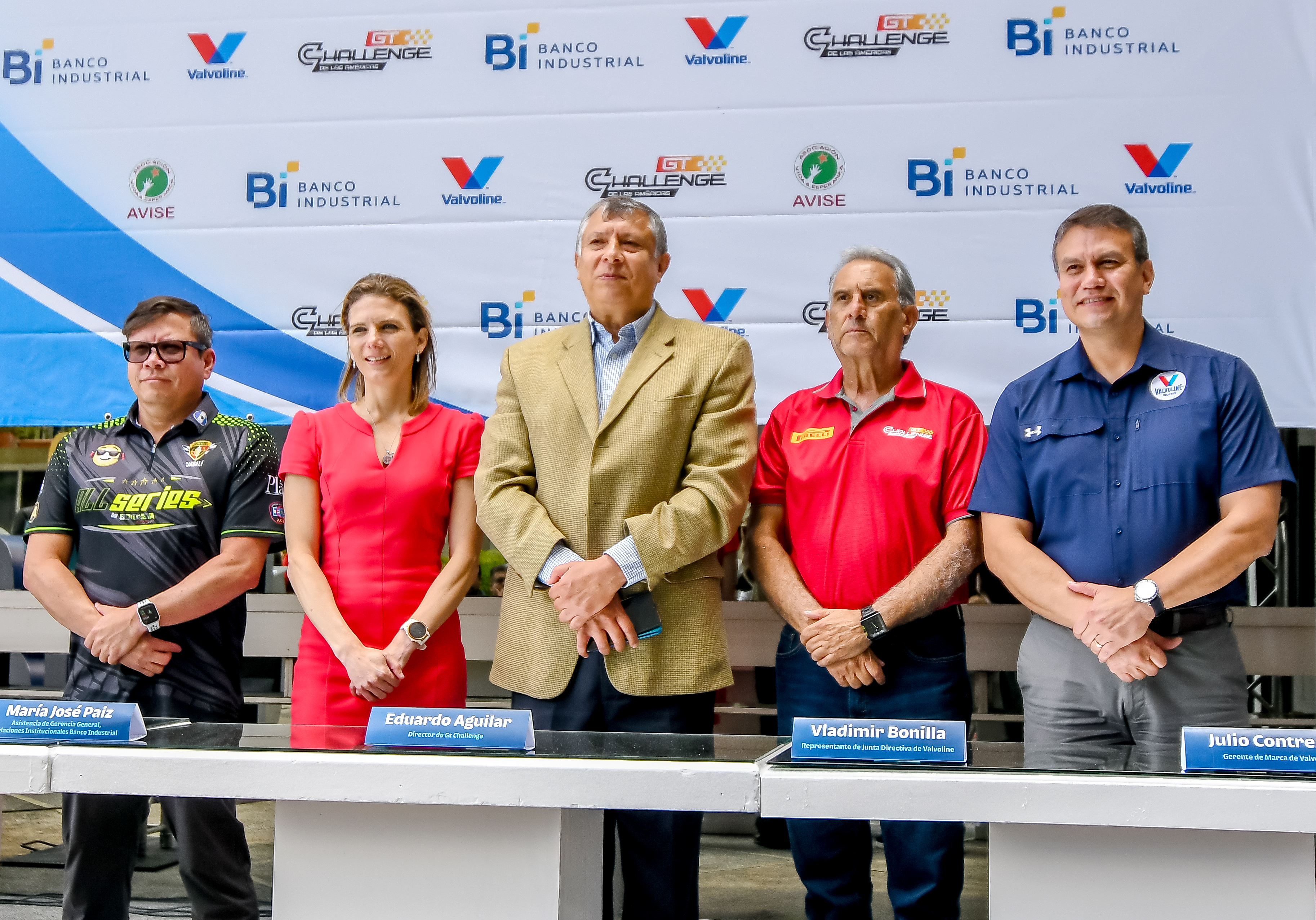 Organizadores del Challenge GT y patrocinadores, hicieron la presentación del campeonato 2023. Foto Prensa Libre: Sergio Muñoz