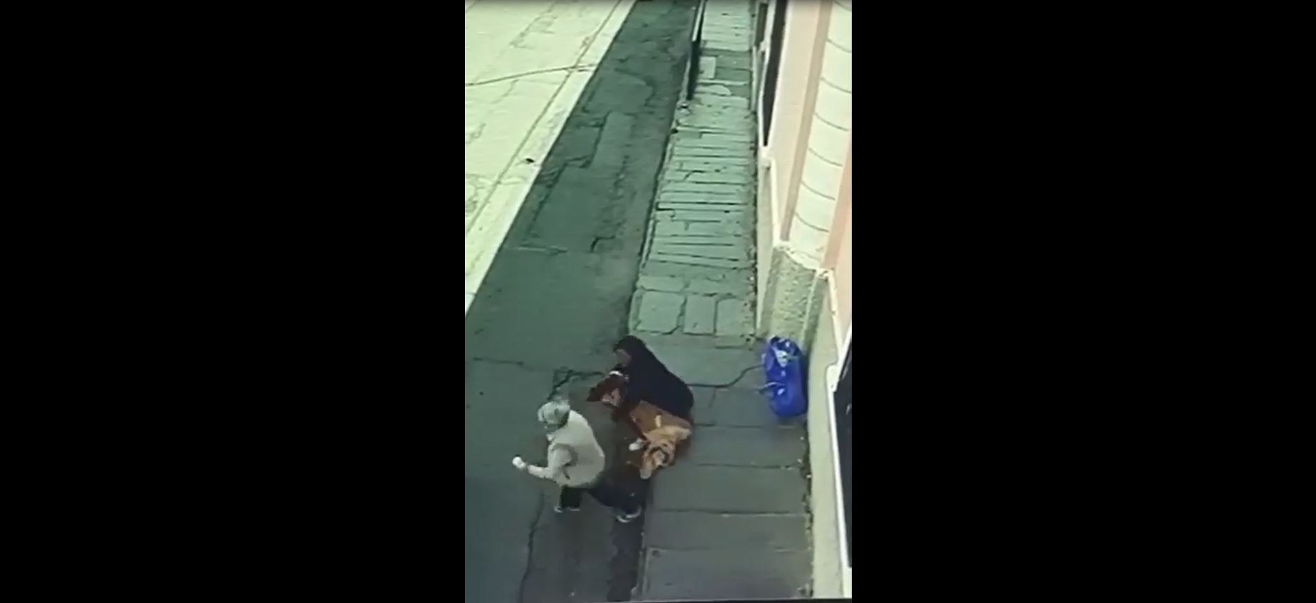 Un video muestra el momento en que una anciana es atacada por otra mujer en un sector de la zona 3 de la Ciudad de Quetzaltenango. (Foto Prensa Libre: Captura de Pantalla de video de Región Más)