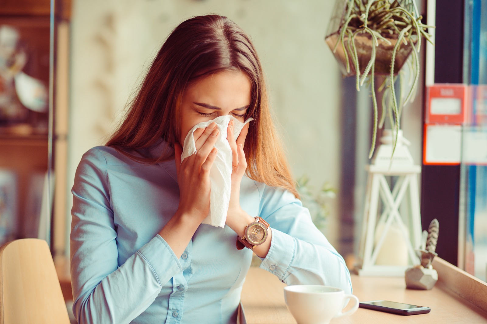 Los estornudos constantes y repetitivos son síntoma de una alergia respiratoria. (Foto Prensa Libre: Shutterstock).