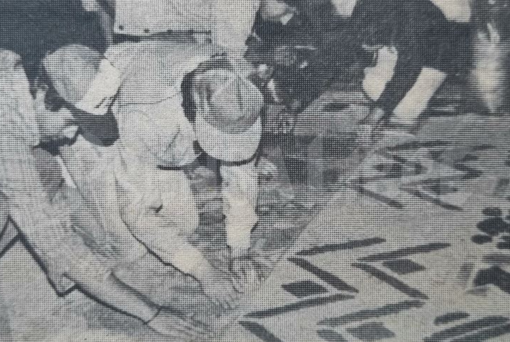 Elaboración de alfombras para la Semana Santa del1 5 de abril de 1984