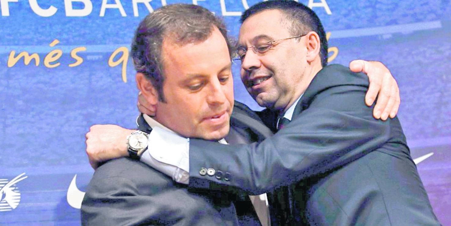 Sandro Rosell y Josep Bartomeu, son los principales implicados en el caso Negreira. (Foto Prensa Libre: EFE)