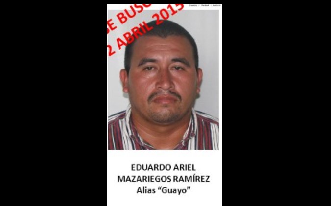 La PNC publicó en las redes sociales el perfil y antecedentes de Eduardo Ariel Mazariegos Ramírez, alias "Guayo", sindicado por la muerte de dos periodistas en 2015.(Foto Prensa Libre: PNC).