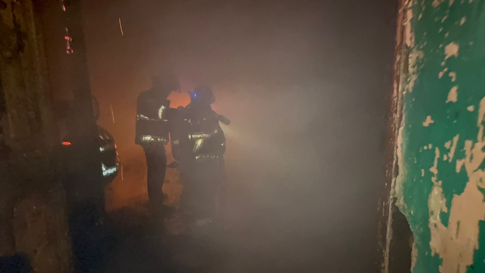 Interior de una vivienda que sufrió un incendio en la zona 1