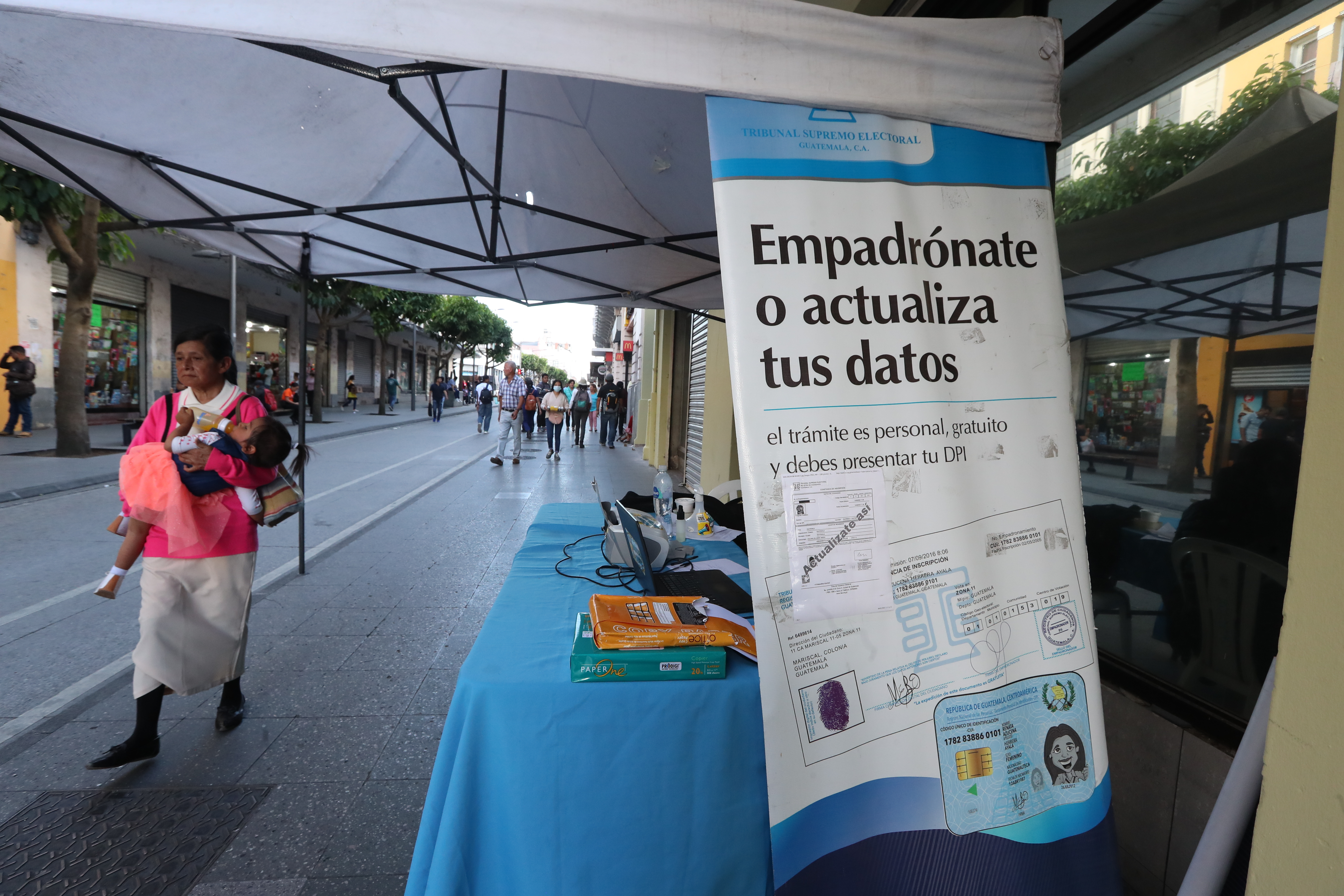 El proceso de empadronamiento está a punto de concluir en Guatemala, donde el próximo 25 de junio se celebrarán las elecciones generales 2023. (Foto Prensa Libre: Juan Diego González)