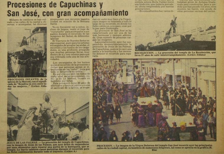 Página de Prensa Libre 16 de abril de 1984