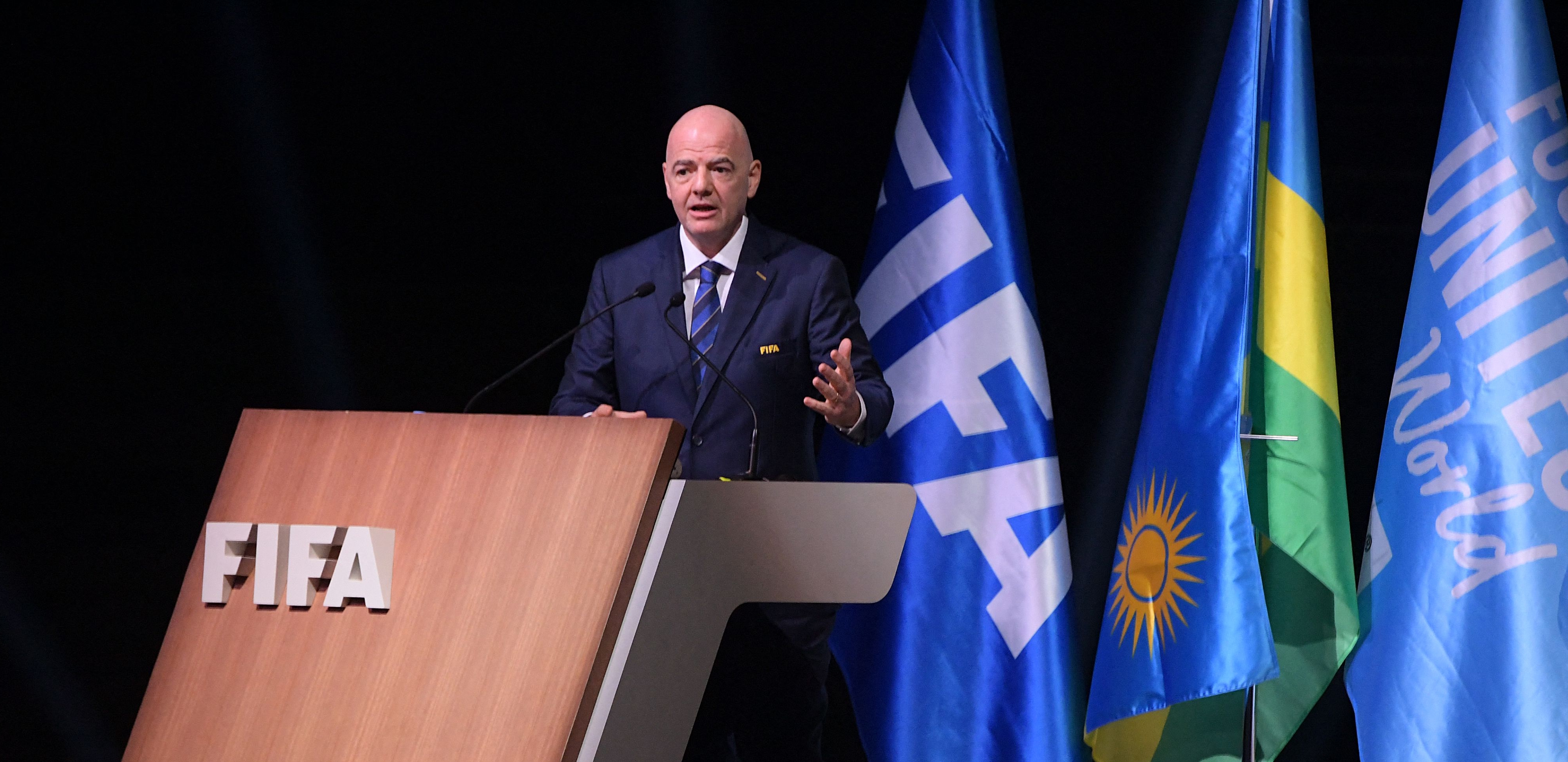  Gianni Infantino no tuvo oponente y continuará al frente del máximo ente del futbol mundial. (Foto Prensa Libre: AFP)