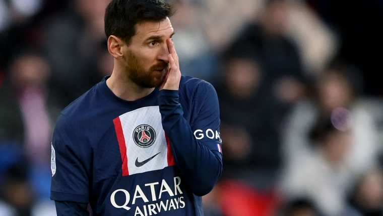 Leo Messi, durante el partido del PSG frente al Rennes. (Foto Prensa Libre: AFP)