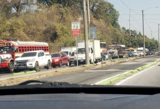 Tráfico vehicular en Guatemala
