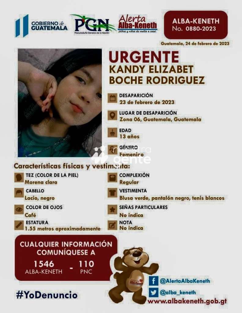 kandy elizabet boche alerta alba keneth guatemala 23 de febrero de 2023