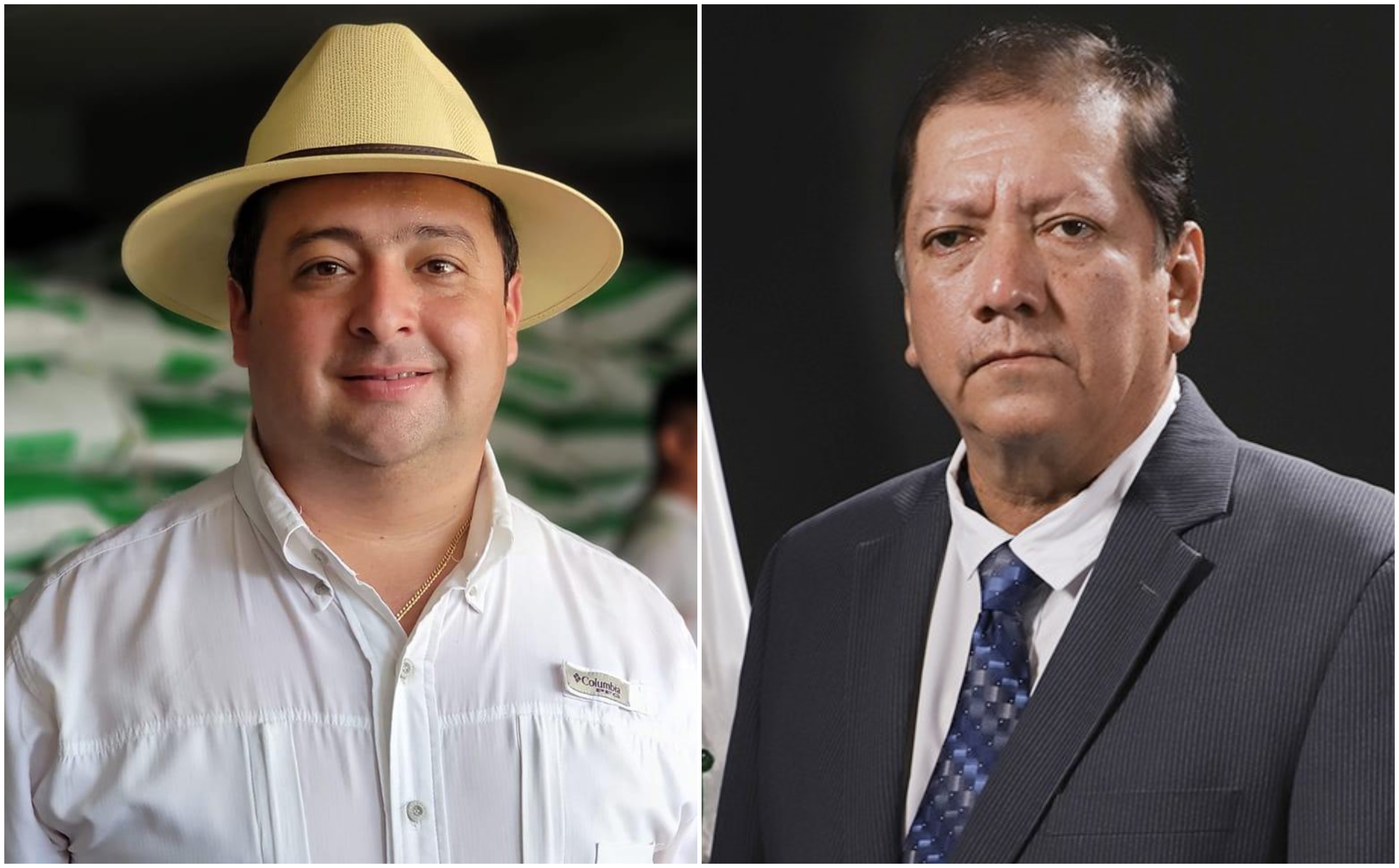 El alcalde de Nuevo San Carlos y el diputado distrital de Retalhuleu, José Luis Galindo (de traje) han sostenido disputas en los últimos meses. (Foto Prensa Libre: Facebook y Congreso GT)