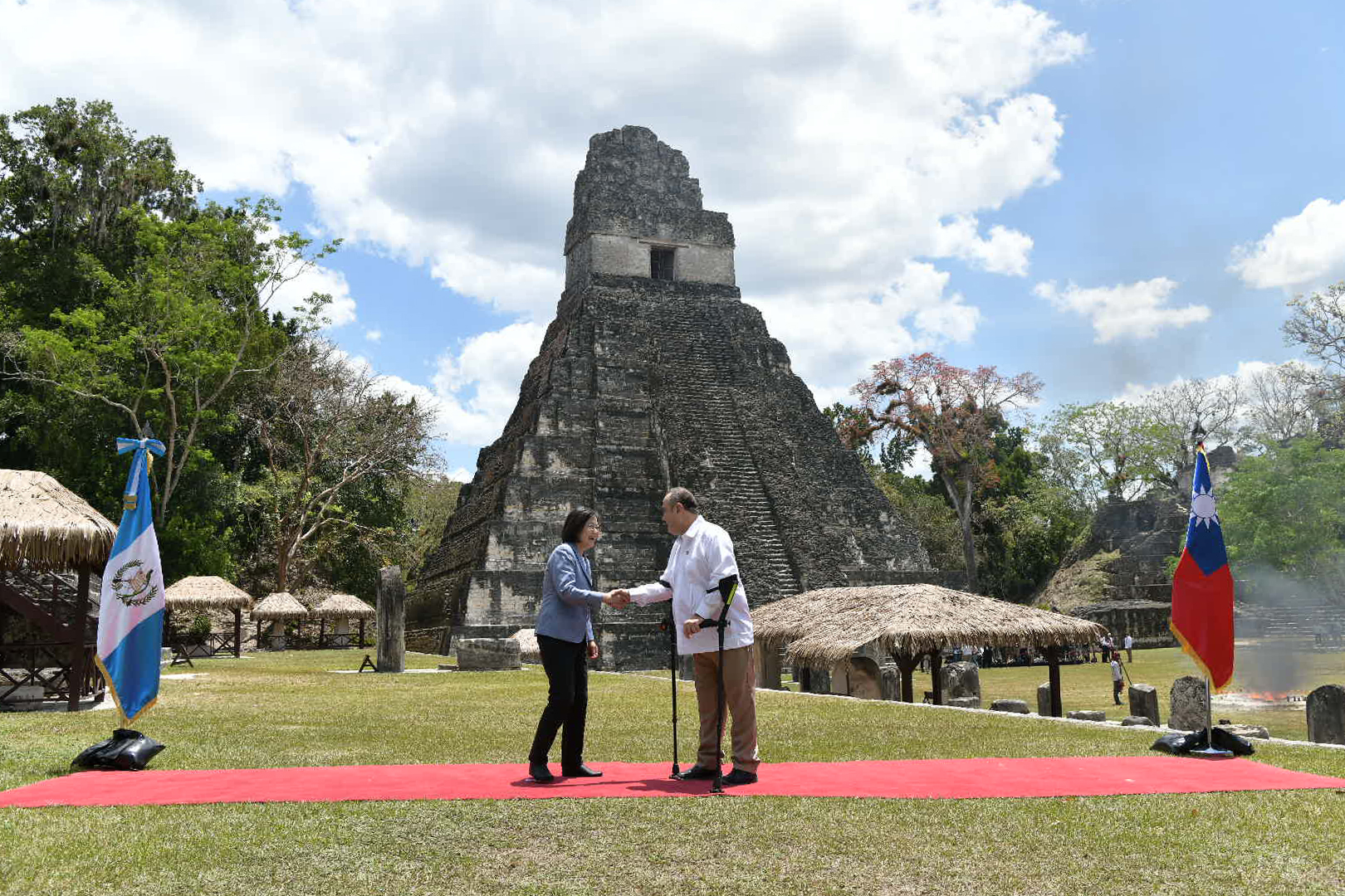 Presidenta de Taiwán visita Tikal, en Petén, Guatemala