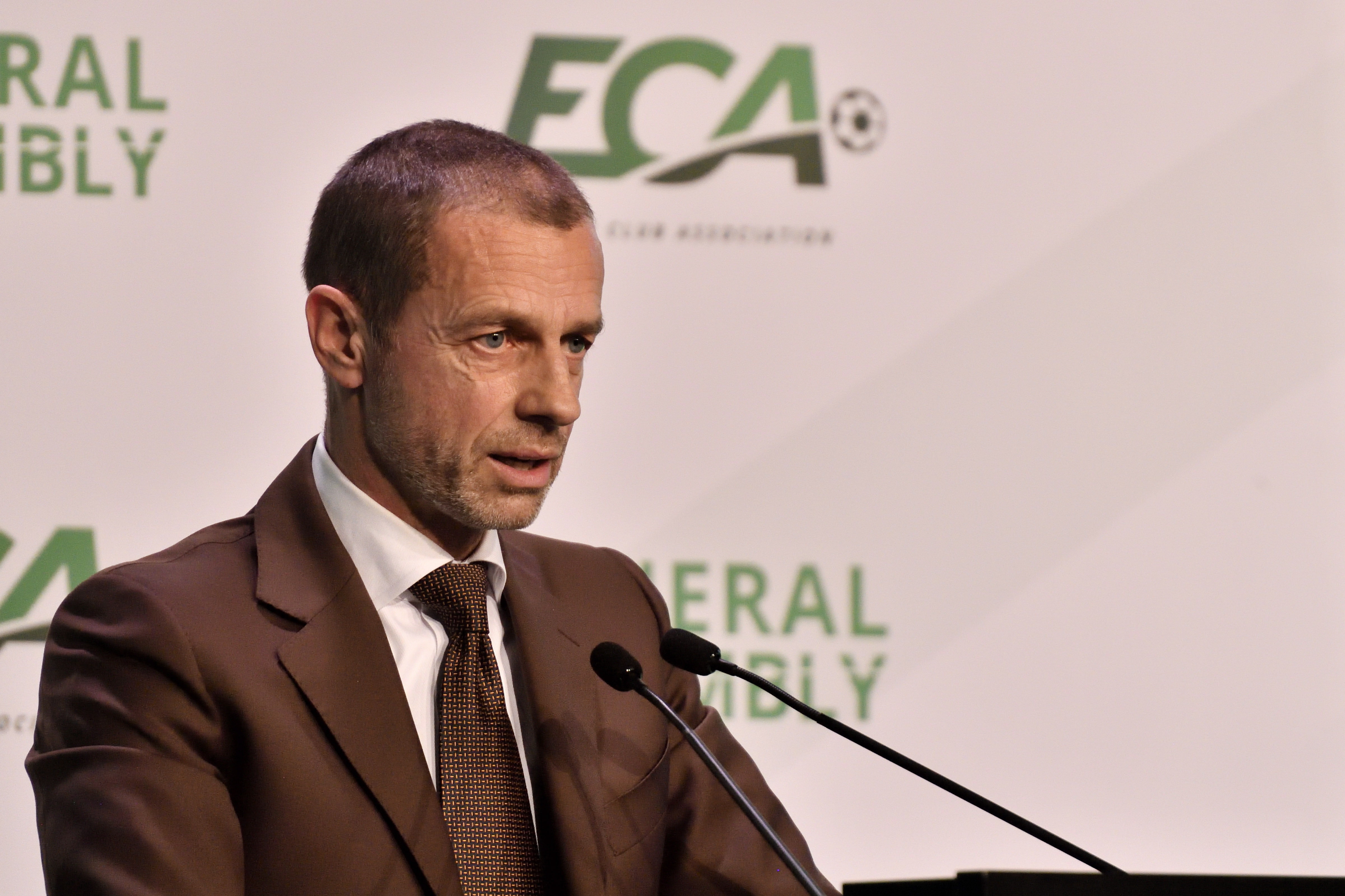 Aleksander Ceferin, presidente de la UEFA. (Foto Prensa Libre: EFE)