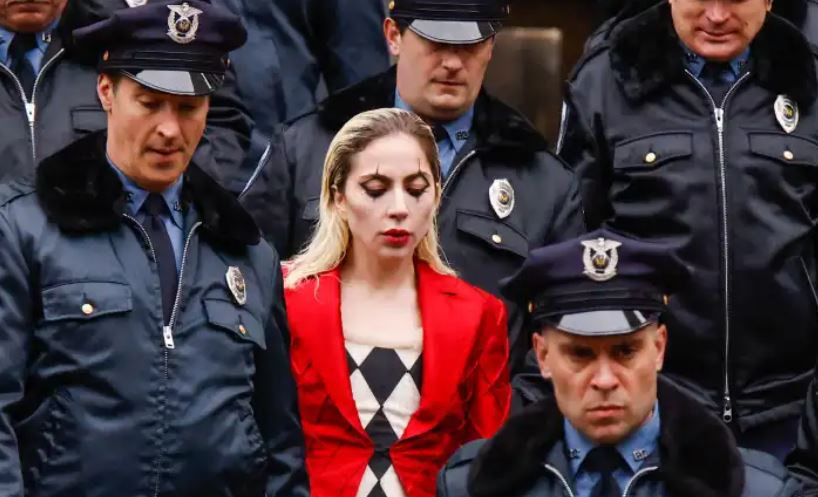 Lady Gaga y Joaquín Phoenix en el rodaje de la nueva película del Joker