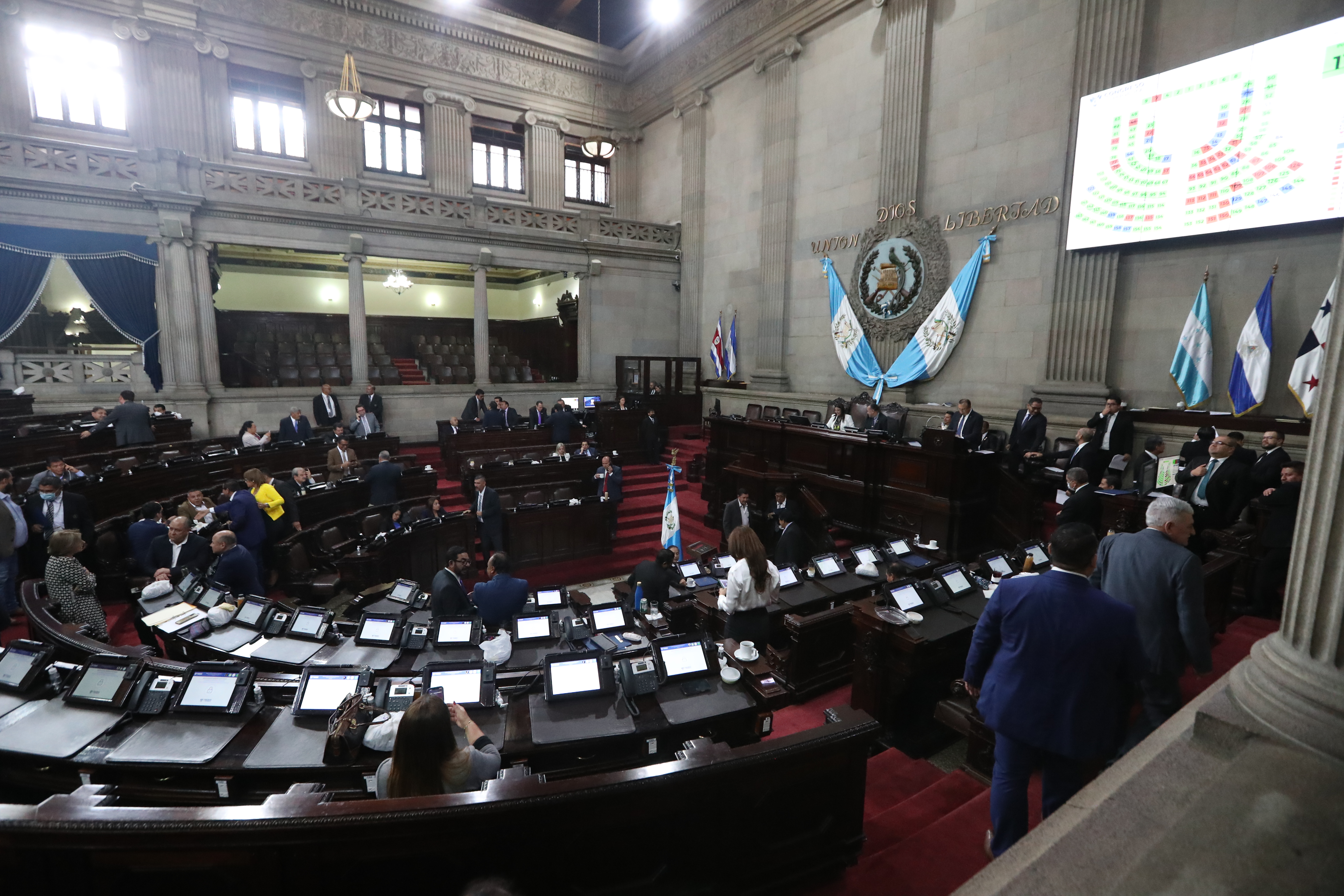 El Pleno del Congreso no ha tenido mayor actividad legislativa desde que comenzó el 1 de agosto su segundo periodo de sesiones ordinarias. Fotografía: Prensa Libre (Roberto López).