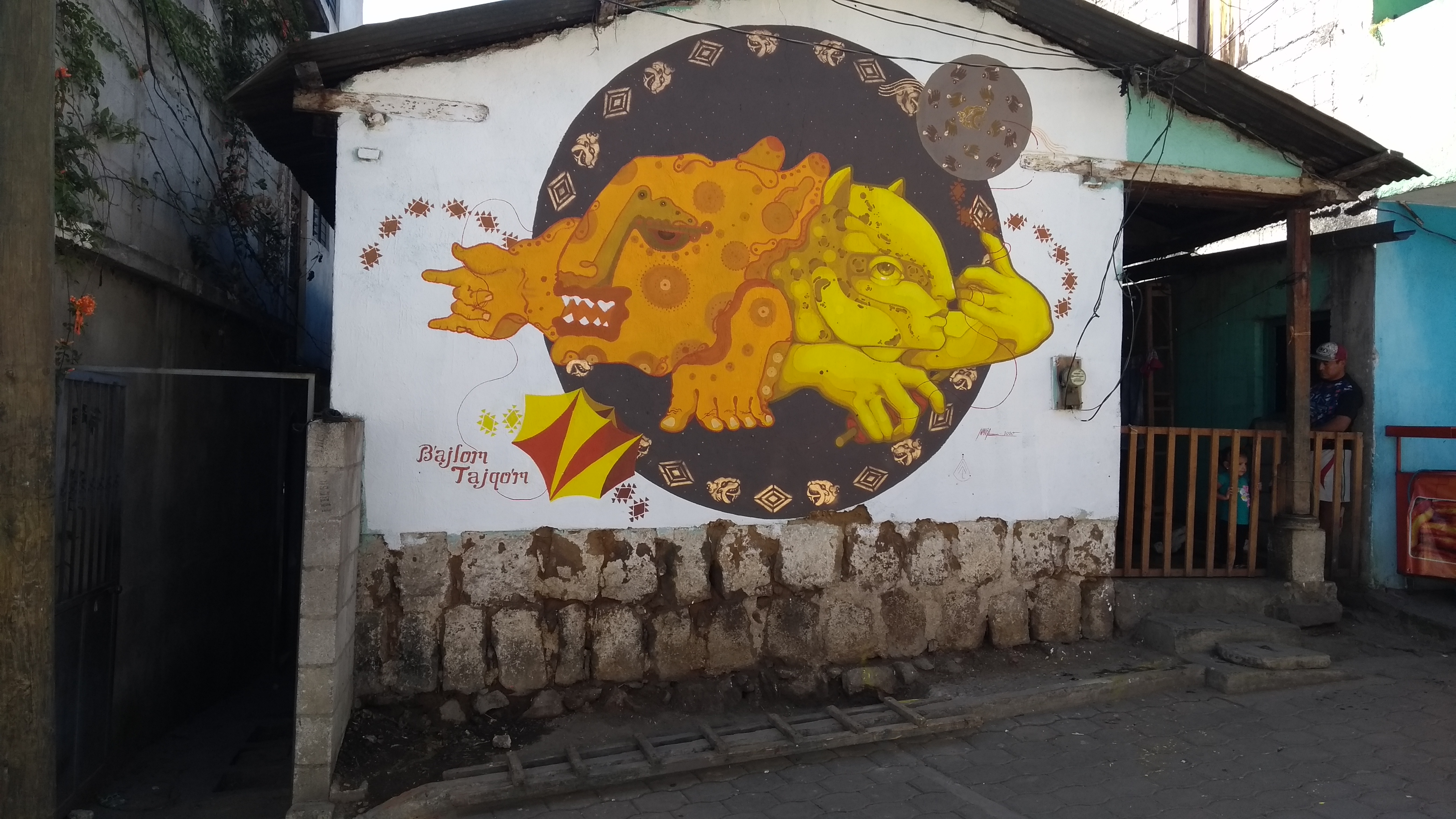 El artista Luis Caal ha dado vida a murales en diferentes lugares de Guatemala.   (Foto Prensa Libre: cortesía Luis Caal)