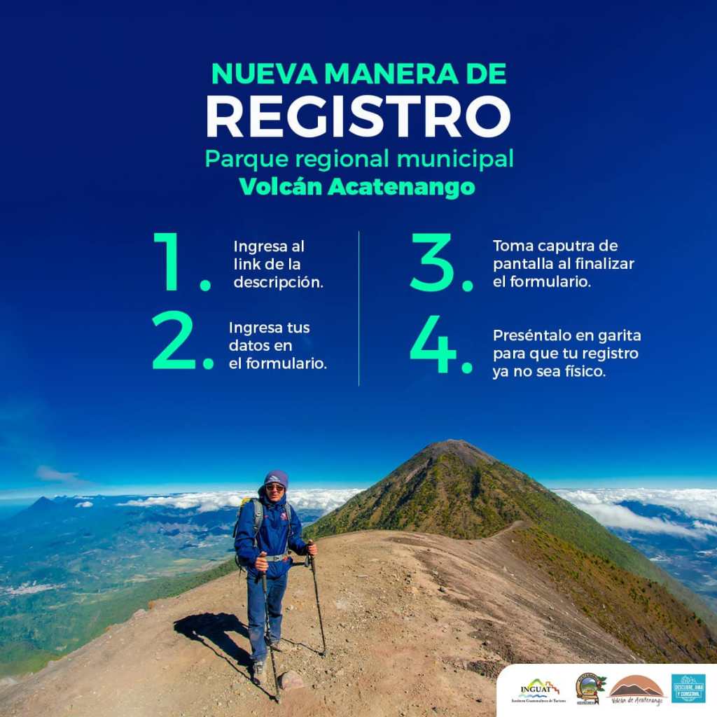inguat formulario de registro al volcan de acatenango chimaltenango guatemala