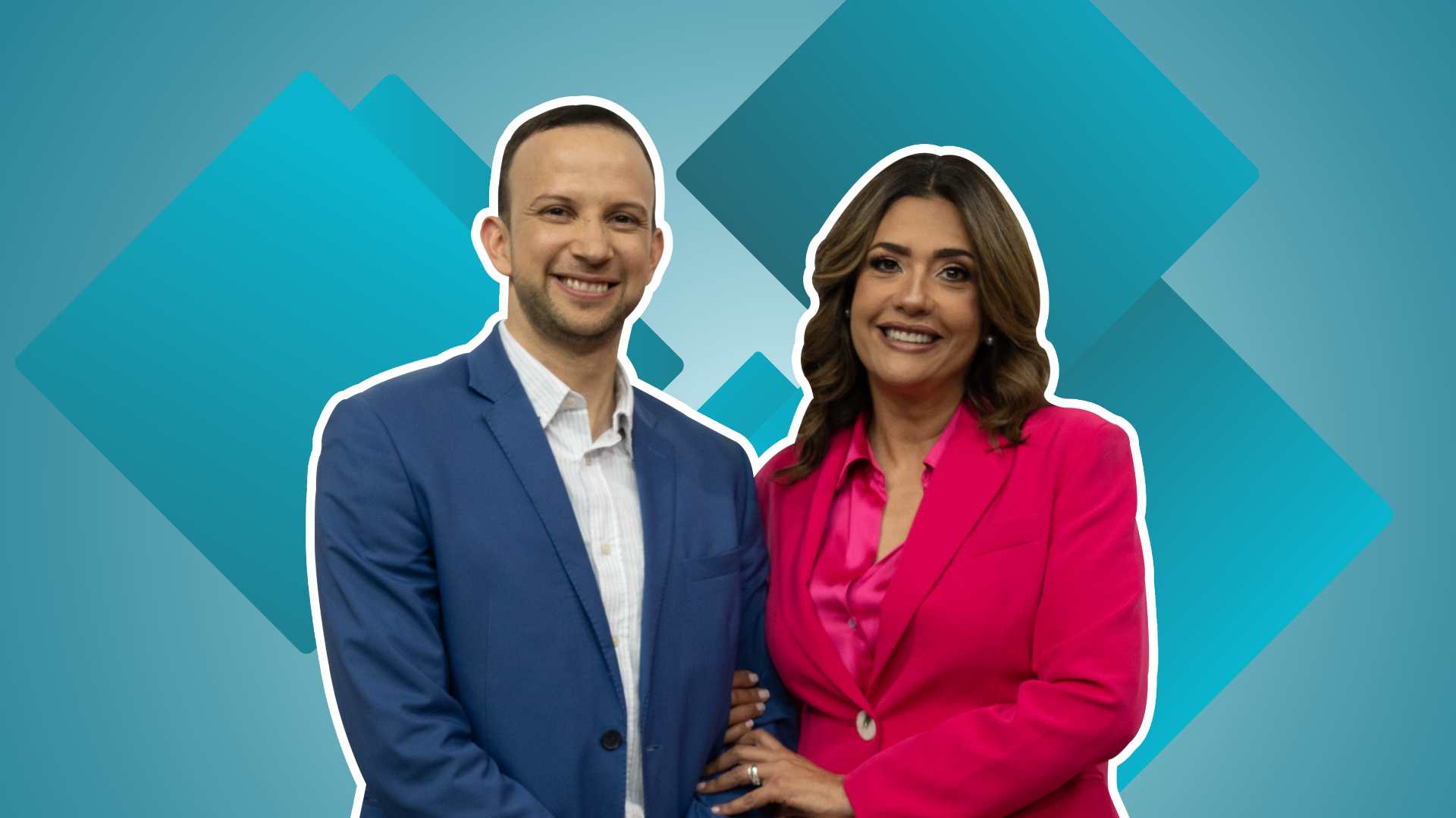 El badmintonista guatemalteco Kevin Cordón y la presentadora de Noticiero Guatevisión, María Luisa Gómez, son los embajadores del curso "Aprenda a verificar la información digital" en Guatemala. (Foto Prensa Libre: MediaWise)