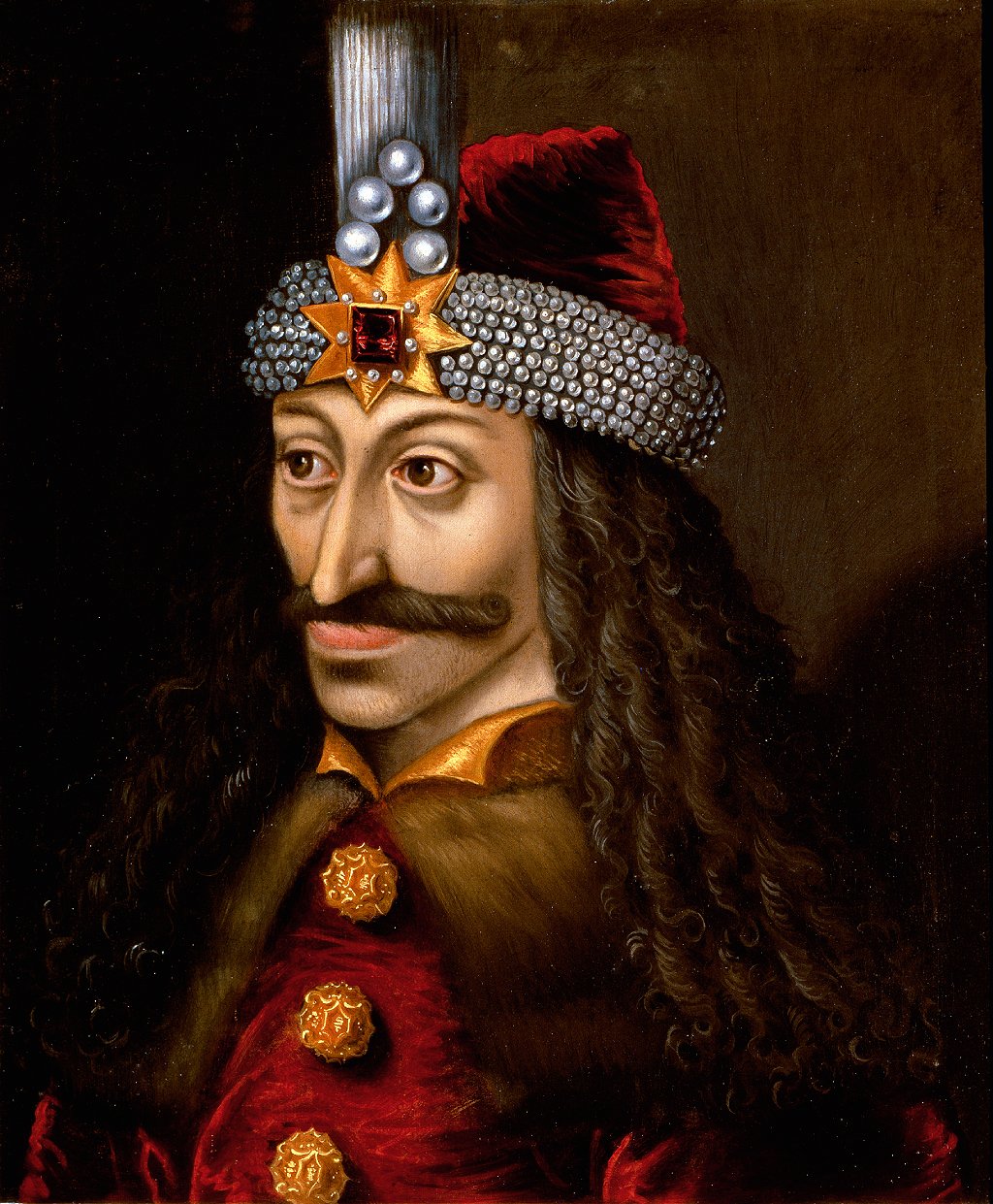 Retrato de Vlad III el Empalador, o Drácula (1431-1476), anónimo, siglo XVI.
GETTY IMAGES
