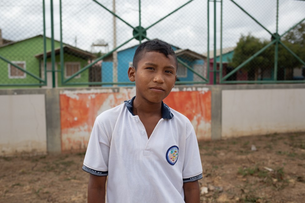 Marcelo Jesús Gouriyú, un alumno venezolano de 13 años que va a la escuela en Colombia. (ANTÓN ALEXANDER LÓPEZ)